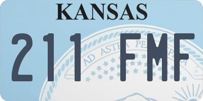 KS license plate 211FMF