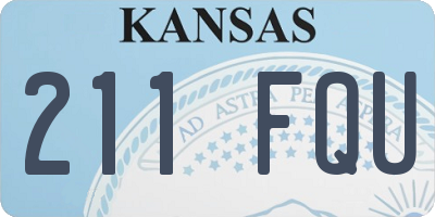 KS license plate 211FQU