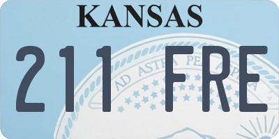 KS license plate 211FRE