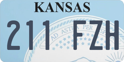 KS license plate 211FZH