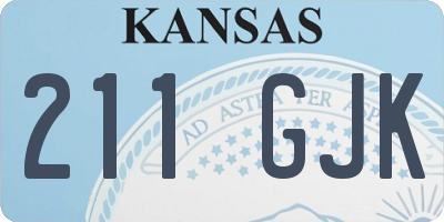 KS license plate 211GJK
