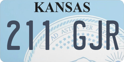 KS license plate 211GJR