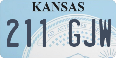 KS license plate 211GJW
