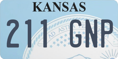 KS license plate 211GNP
