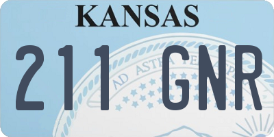 KS license plate 211GNR