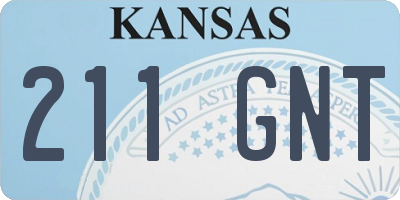 KS license plate 211GNT