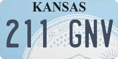 KS license plate 211GNV