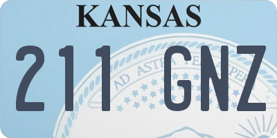 KS license plate 211GNZ