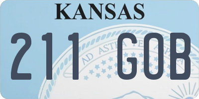 KS license plate 211GOB