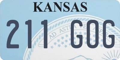 KS license plate 211GOG