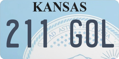 KS license plate 211GOL