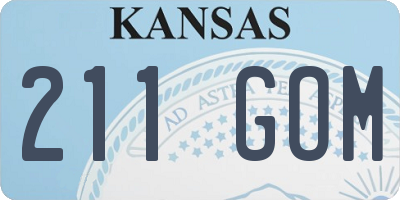 KS license plate 211GOM