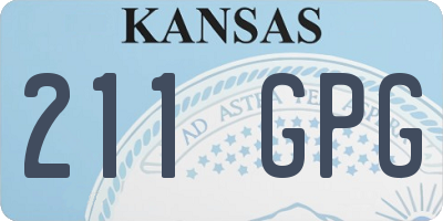KS license plate 211GPG