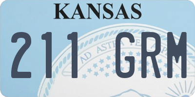KS license plate 211GRM