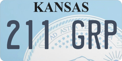 KS license plate 211GRP