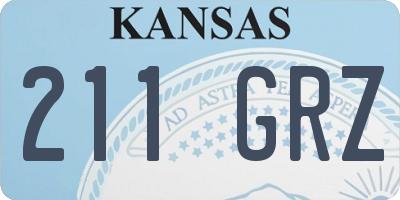 KS license plate 211GRZ