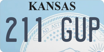 KS license plate 211GUP