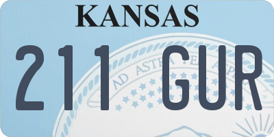 KS license plate 211GUR