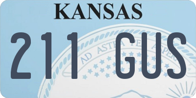KS license plate 211GUS