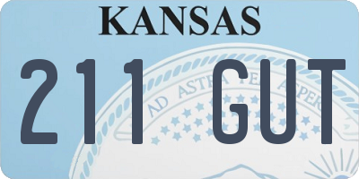 KS license plate 211GUT