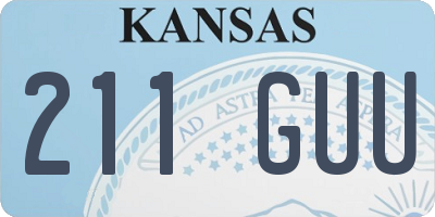 KS license plate 211GUU