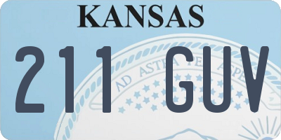 KS license plate 211GUV