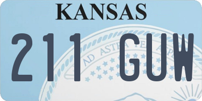 KS license plate 211GUW