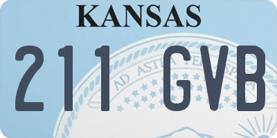 KS license plate 211GVB