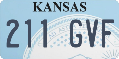 KS license plate 211GVF
