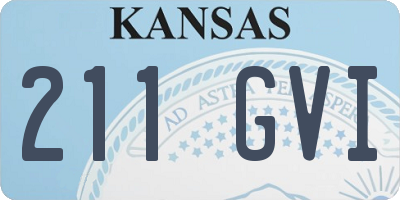 KS license plate 211GVI