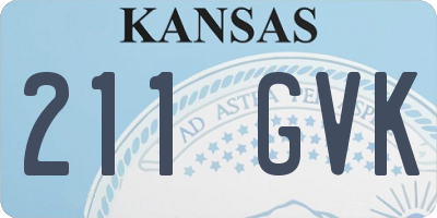 KS license plate 211GVK