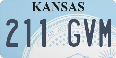 KS license plate 211GVM