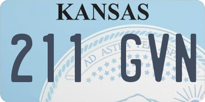 KS license plate 211GVN