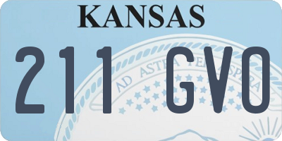 KS license plate 211GVO