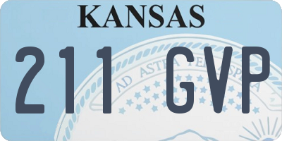 KS license plate 211GVP