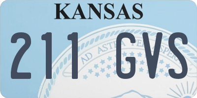 KS license plate 211GVS