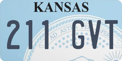 KS license plate 211GVT