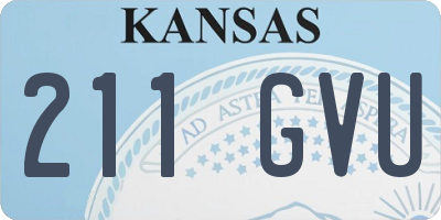 KS license plate 211GVU
