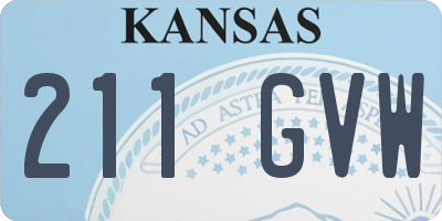 KS license plate 211GVW