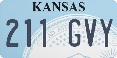 KS license plate 211GVY