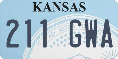 KS license plate 211GWA