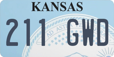 KS license plate 211GWD