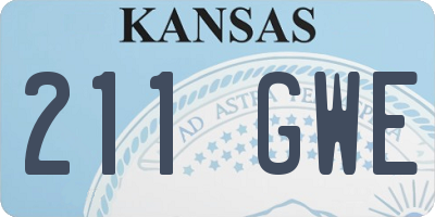 KS license plate 211GWE