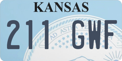 KS license plate 211GWF