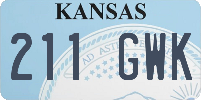 KS license plate 211GWK