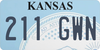KS license plate 211GWN