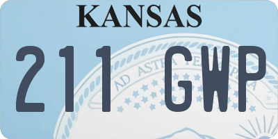 KS license plate 211GWP