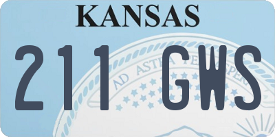 KS license plate 211GWS