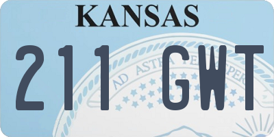 KS license plate 211GWT