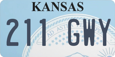 KS license plate 211GWY